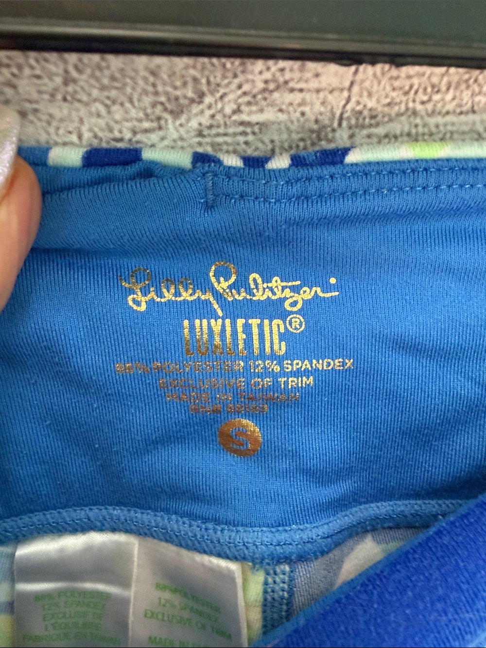 Lilly Pulitzer Blue Multicolor Tropical Print Leggings - Picture 3 of 7